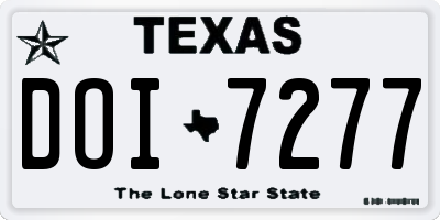 TX license plate DOI7277