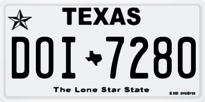 TX license plate DOI7280