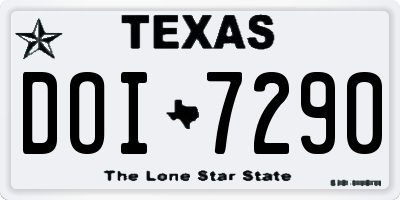 TX license plate DOI7290