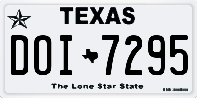 TX license plate DOI7295