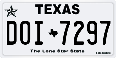 TX license plate DOI7297