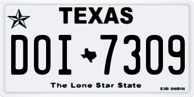 TX license plate DOI7309
