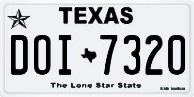 TX license plate DOI7320