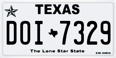 TX license plate DOI7329