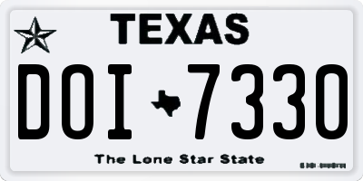 TX license plate DOI7330