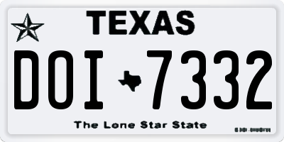 TX license plate DOI7332