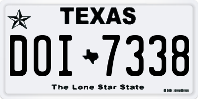 TX license plate DOI7338