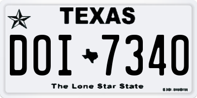 TX license plate DOI7340