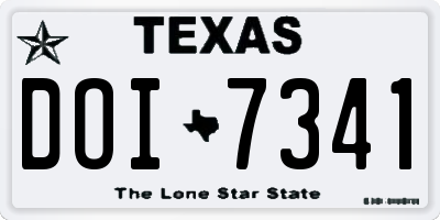 TX license plate DOI7341