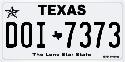 TX license plate DOI7373