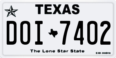 TX license plate DOI7402