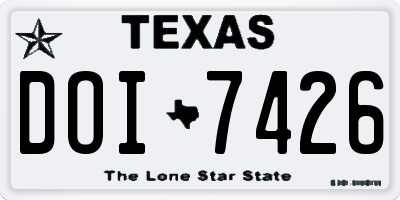TX license plate DOI7426