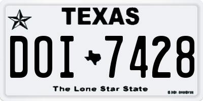 TX license plate DOI7428