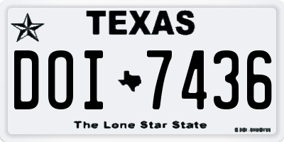 TX license plate DOI7436