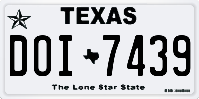 TX license plate DOI7439