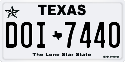 TX license plate DOI7440