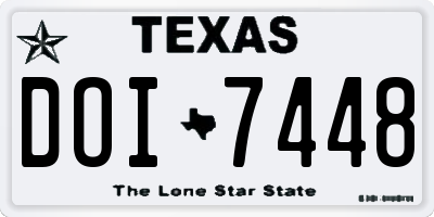 TX license plate DOI7448