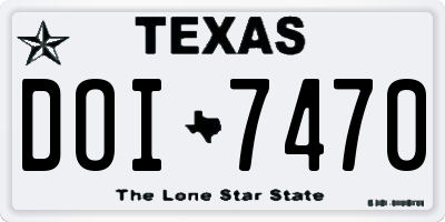 TX license plate DOI7470
