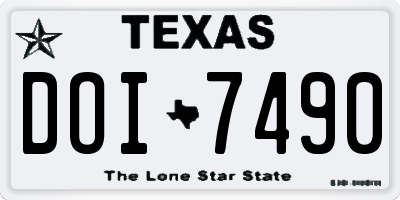 TX license plate DOI7490
