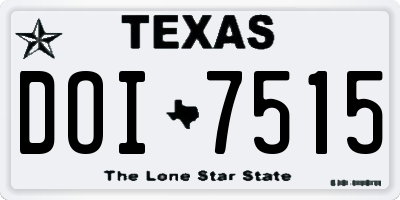 TX license plate DOI7515