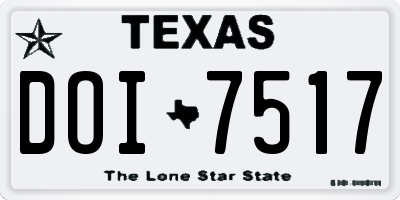 TX license plate DOI7517