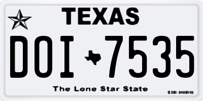 TX license plate DOI7535