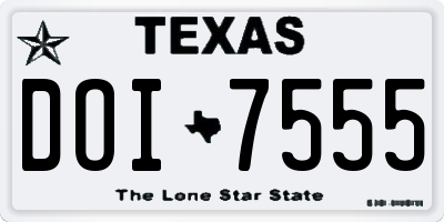 TX license plate DOI7555