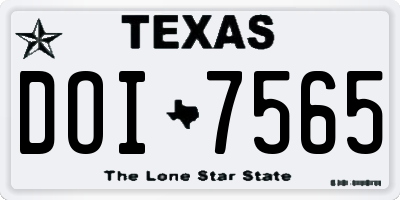 TX license plate DOI7565