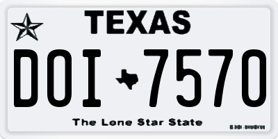 TX license plate DOI7570