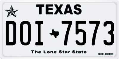 TX license plate DOI7573