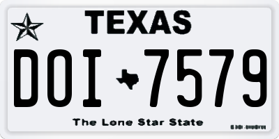 TX license plate DOI7579