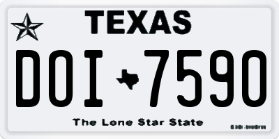 TX license plate DOI7590