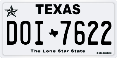 TX license plate DOI7622