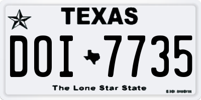 TX license plate DOI7735