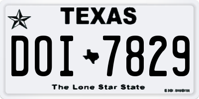 TX license plate DOI7829