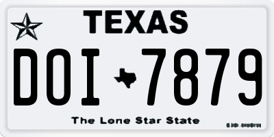 TX license plate DOI7879