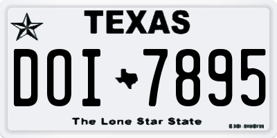 TX license plate DOI7895