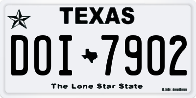 TX license plate DOI7902