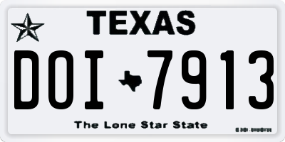 TX license plate DOI7913