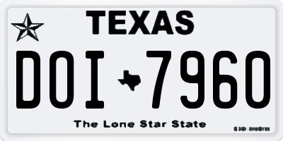 TX license plate DOI7960