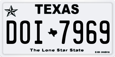 TX license plate DOI7969