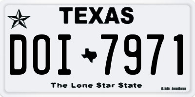 TX license plate DOI7971