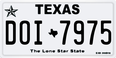 TX license plate DOI7975