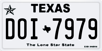 TX license plate DOI7979