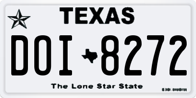 TX license plate DOI8272