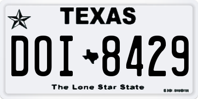 TX license plate DOI8429