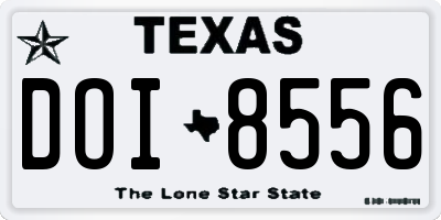 TX license plate DOI8556