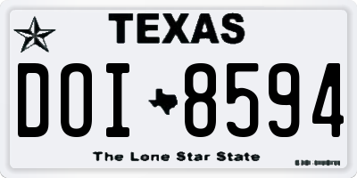TX license plate DOI8594