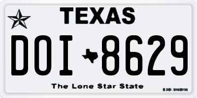 TX license plate DOI8629