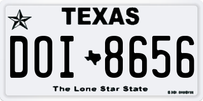 TX license plate DOI8656